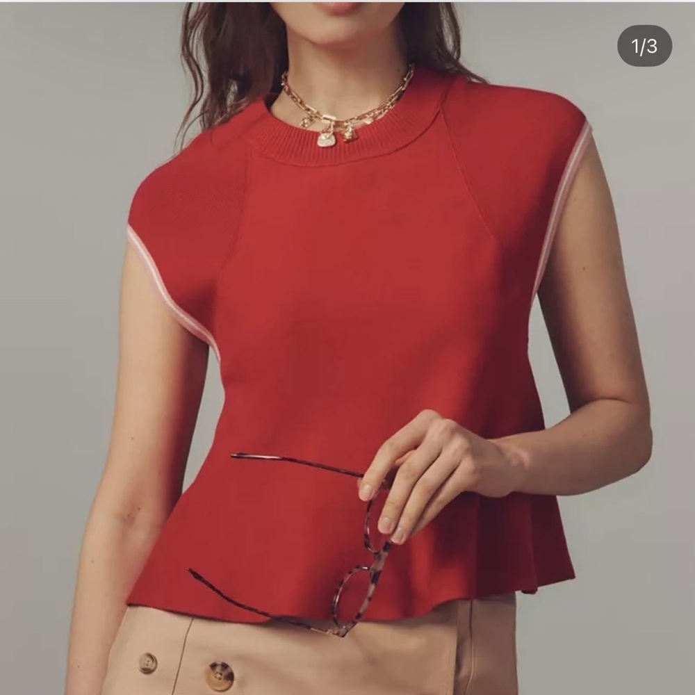 Maeve knitted muscle shirt Sweater. Small.